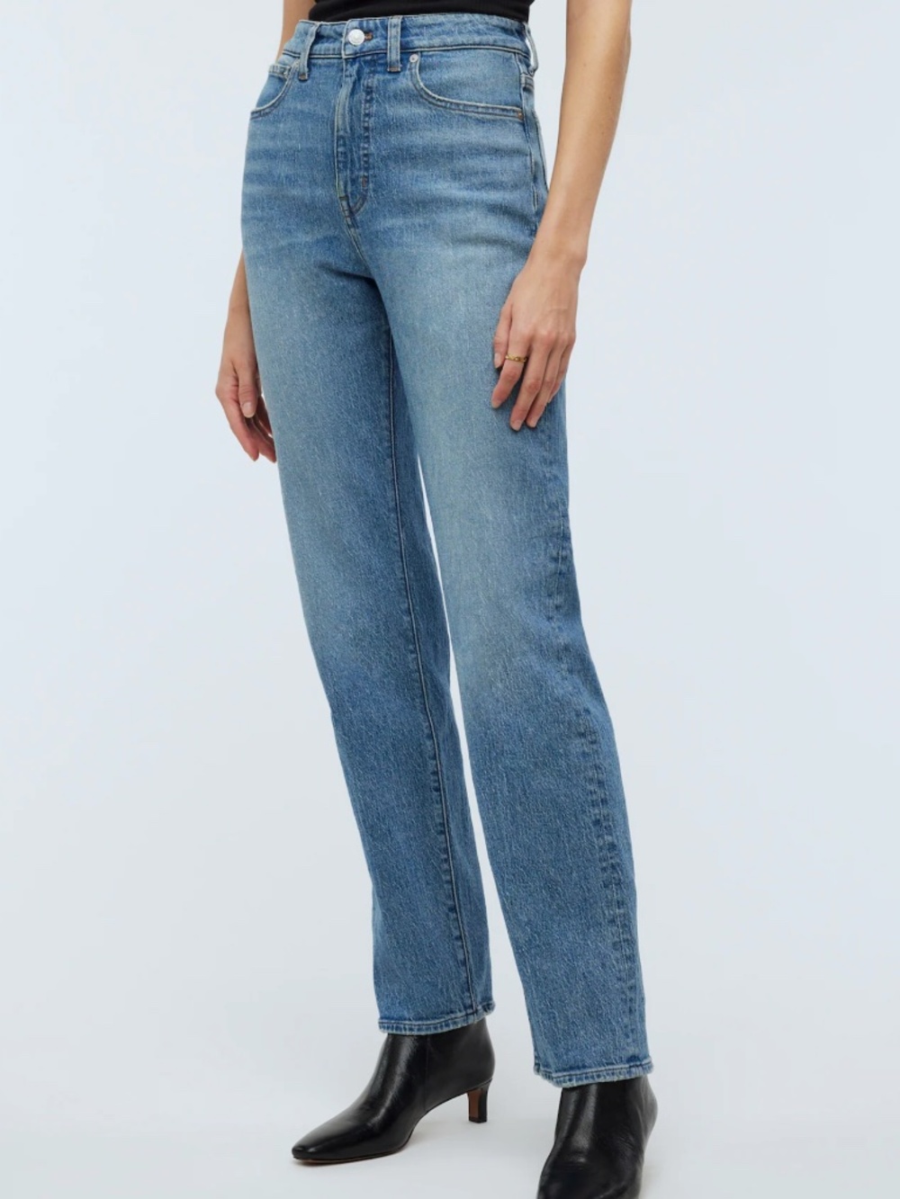 Madewell The '90s Straight Blue Rondell Wash Comfort Stretch Jean Size 30 - Picture 1 of 16